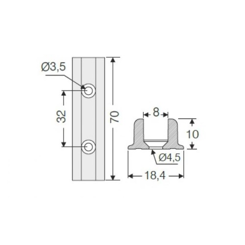 Органайзер универсальный крепление к корпусу белый - 14157