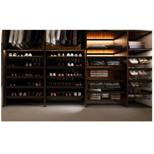 Корзина выдвижная для белья GTV Elite 700 мм с доводчиком, черная - 16034