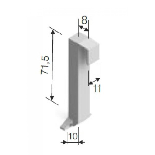 Органайзер універсальний з'єднувач профілю білий - 14158