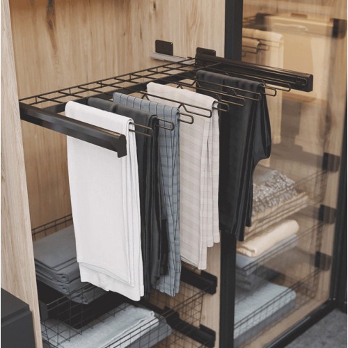 Вішалка для штанів VARIANT MULTI Чорний мат. 600 мм L-480 (без напрямних) - WE29.0645.01.061