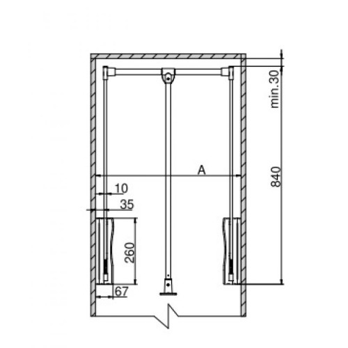 Пантограф REJS LIFTER Basic 890-1200 мм, білий - 6664