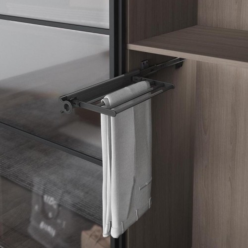 Вішалка для штанів Starax S-6539-A, бічне кріплення, антрацит - S-6539-A