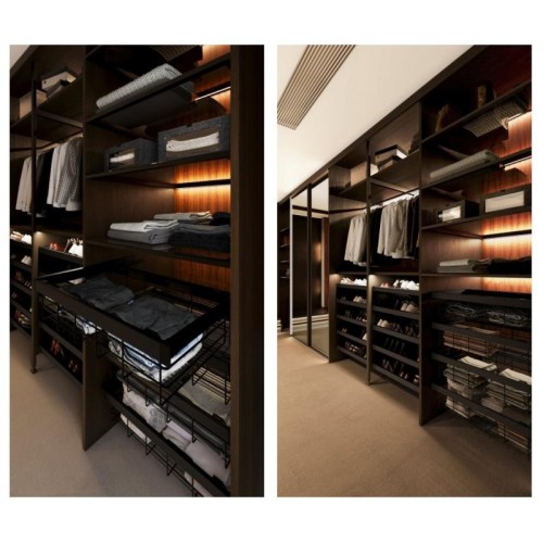 Корзина выдвижная для белья GTV Elite 700 мм с доводчиком, черная - 16034