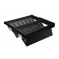 Полиця металева висувна для взуття GTV Elite 700 мм з доводчиком, чорна