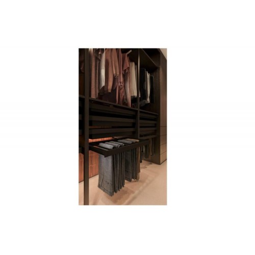 Вішалка висувна для штанів GTV Elite 800 мм з доводчиком, чорна - 16031