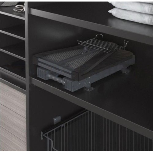 Прасувальна дошка в шафі для гардеробу Starax розкладна нижнього кріплення антрацит - S-6616-A