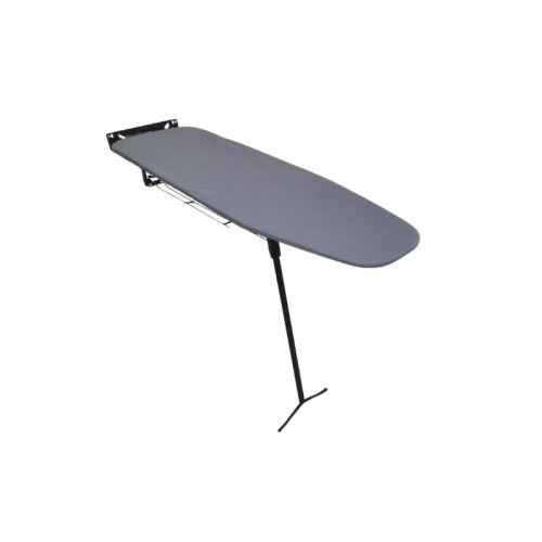 Розкладна дошка для прасування Lux, чорна (бавовна, сірий) - 15598