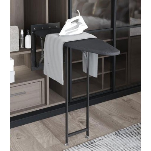 Прасувальна дошка в шафі для гардеробу Starax 160мм розкладна антрацит - S-6611-A