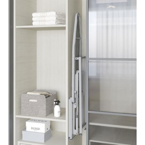 Прасувальна дошка в шафі для гардеробу Starax 160мм розкладна сіра - S-6611-G