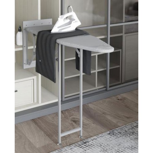 Прасувальна дошка в шафі для гардеробу Starax 160мм розкладна сіра - S-6611-G