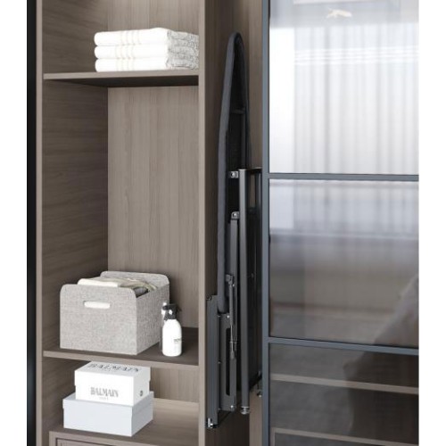 Прасувальна дошка в шафі для гардеробу Starax 160мм розкладна антрацит - S-6611-A