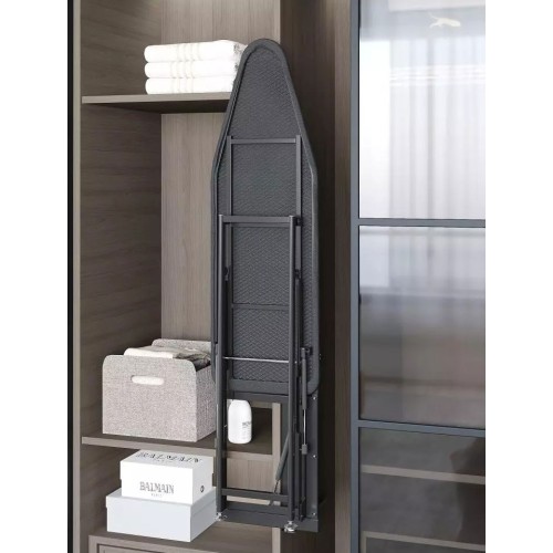 Прасувальна дошка в шафі для гардеробу Starax 160мм розкладна антрацит - S-6611-A