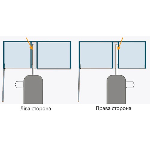 Прасувальна дошка в шафі Rocket (тефлон) Сіра 1140*340 ЛІВА - 12124