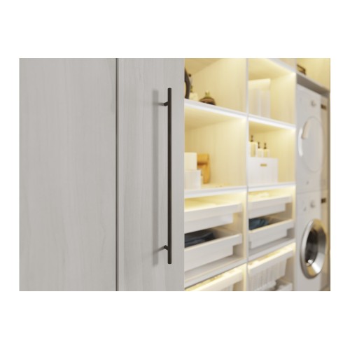 Корзина для белья elite перфорированная 700 мм с доводчиком, цвет белый - WG-KOSZM70-10