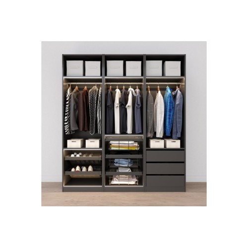 Кошик для білизни elite 900 мм з доводчиком, колір графіт - WG-KOSZ90-60