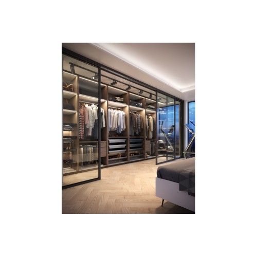 Кошик для білизни elite перфорований 700 мм з доводчиком, колір графіт - WG-KOSZM70-60