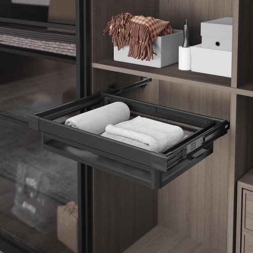 Висувна скринька для білизни Starax, сірий, 800 мм - S-6227-G