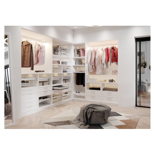 Кошик для білизни elite перфорований 600 мм з доводчиком, колір білий - WG-KOSZM60-10