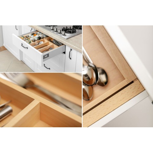 Лоток CUSTOMI Буковый с регулировкой 400-600ММ для ящика AXIS/MB L500 - W-CUSTOMI-60L500