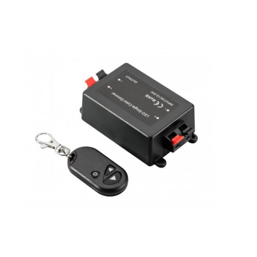 Вимикач GTV контролер Дімер LED з пультом, 12-24V DC, 8A, max 90 -180W, чорний - LD-DIMLED-10