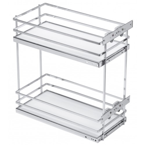 Карго GTV MOVIX PRO плоский прут (без напрямних) хром/білий 300 мм - KO-300BO-01B