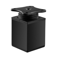 Ніжка меблева регульована GTV DAK-27 40×40 мм, H-60 мм, чорний