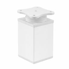 Ніжка меблева регульована GTV DAK-27 40×40 мм, H-60 мм, біла