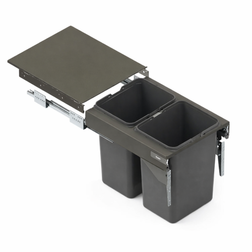 Відро для сміття Rejs SEGREGO Графіт 500 секція 2x20L 425мм - WE28.4037.01.924