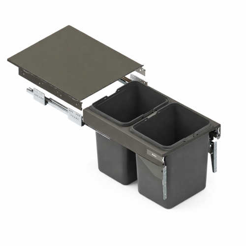 Відро для сміття Rejs SEGREGO Графіт 500 секція 2x15L 320мм - WE28.4036.01.924