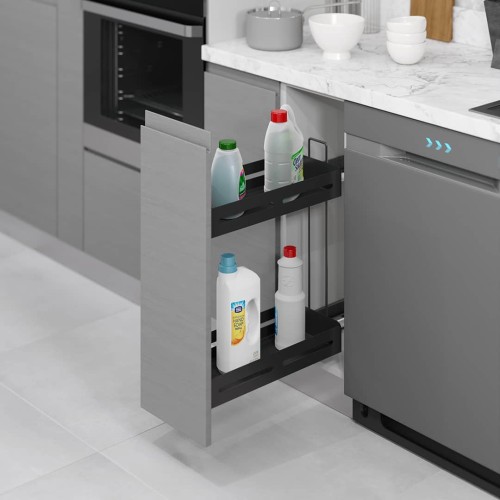 Карго Starax S-2442-UB-А, 200 мм, 2 рівні, праве, антрацит - S-2442-UB-А