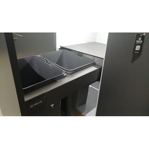 Відро для сміття Rejs SEGREGO Графіт 500 секція 2x15L 320мм - WE28.4036.01.924