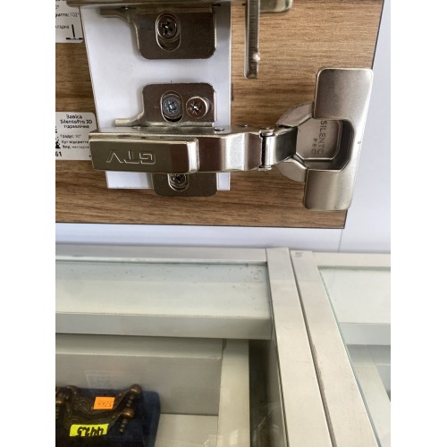 Петля GTV SilentoPro 3D 90° накладная гидравлическая + оп. планка Н=0 clip-on - ZM-HCSL09-3DBEO