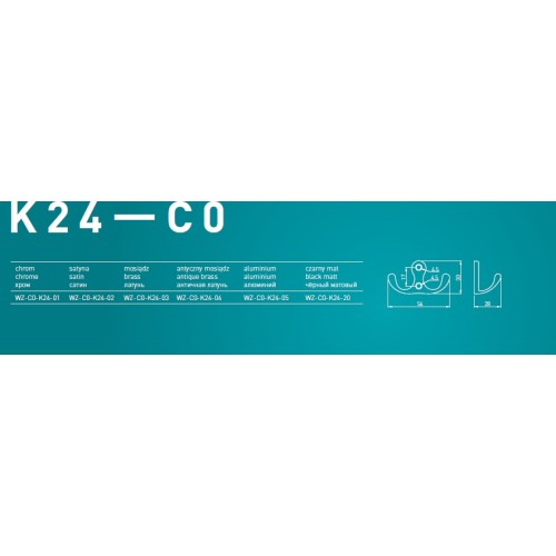 Гачок меблевий GTV K-2405 C матовий хром - WZ-C0-K24-05