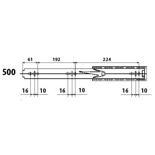 Напрямна телескопічна Linken System STRONG L-500мм - 8639