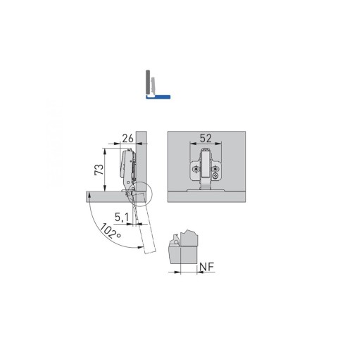 Петля GTV SilentoPro 3D Black накладна гідравлічна + оп. планка Н=0 clip-on - ZM-HCSL09-3DBEO-20