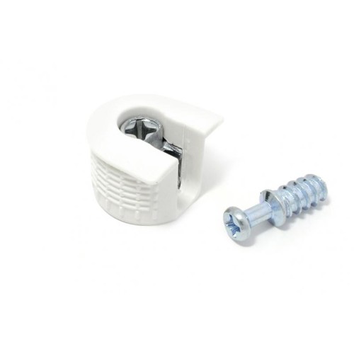 Рафикс LS корпус стяжки белый 18мм + винт - 10604