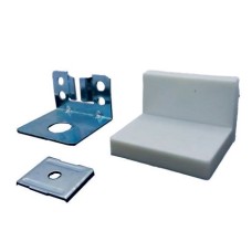 Кутник монтажний металевий Linken System з накладкою сірий 35*45