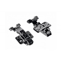 Петля GTV SilentoPro 3D Black для алюминиевых рамок Накладная Гидравлическая + оп. планка Н=0 clip-on