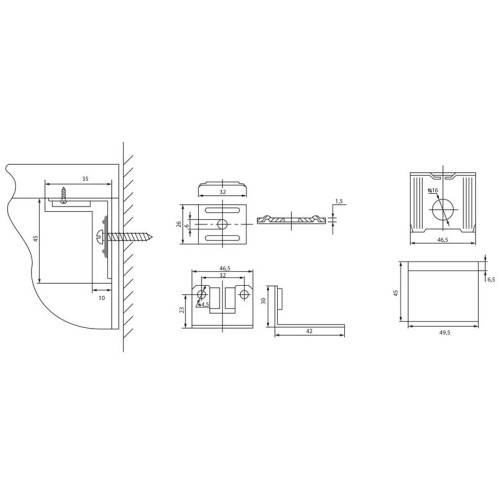 Уголок монтажный металлический Linken System с накладкой крем 35*45 - 10989