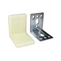 Уголок металлический 48х48 с пластиковой накладкой крем