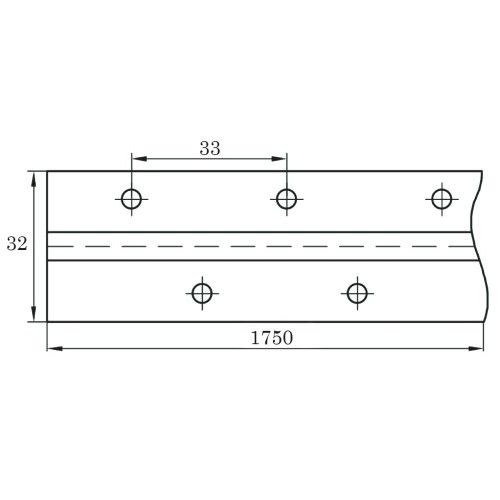 Петля Рояльна, золото, 1750мм - 12611
