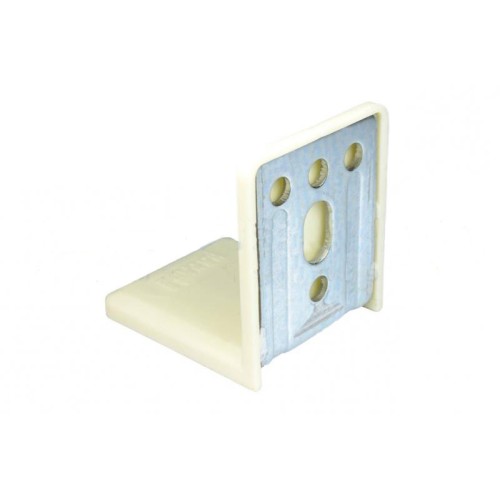 Кутник металевий 48х48 з пластиковою накладкою крем - 10530