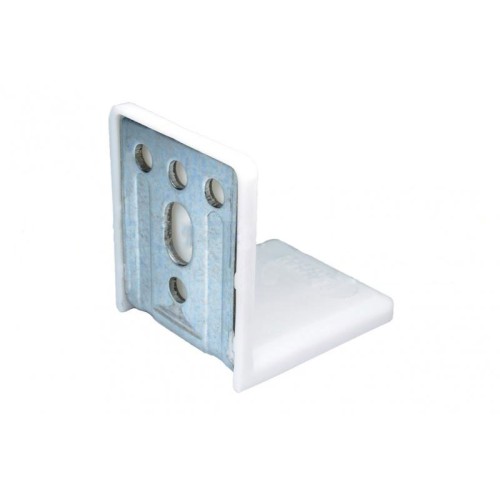 Кутник металевий 48х48 з пластиковою накладкою білий - 10529