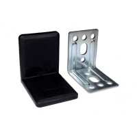 Кутник металевий 48х48 із пластиковою накладкою чорний