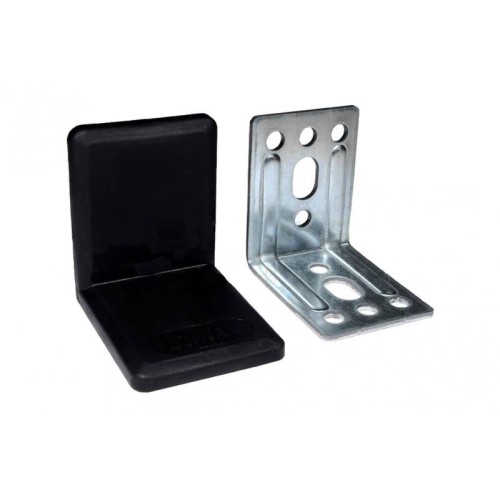 Уголок металлический 48х48 с пластиковой накладкой черный - 10498