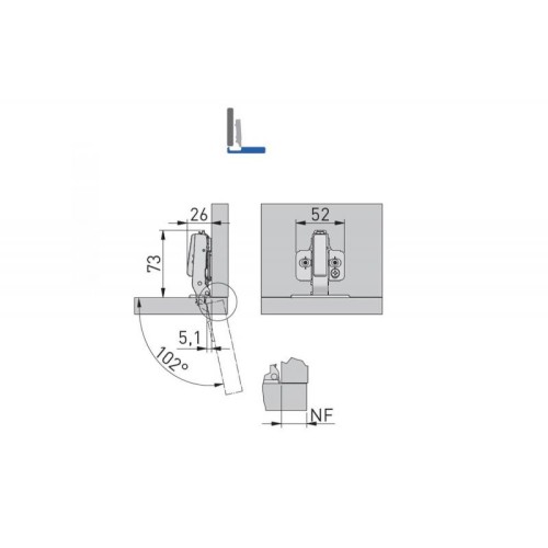 Петля GTV SilentoPro 3D Black накладна гідравлічна + оп. планка Н=0 clip-on - ZM-HCSL09-3DBEO-20