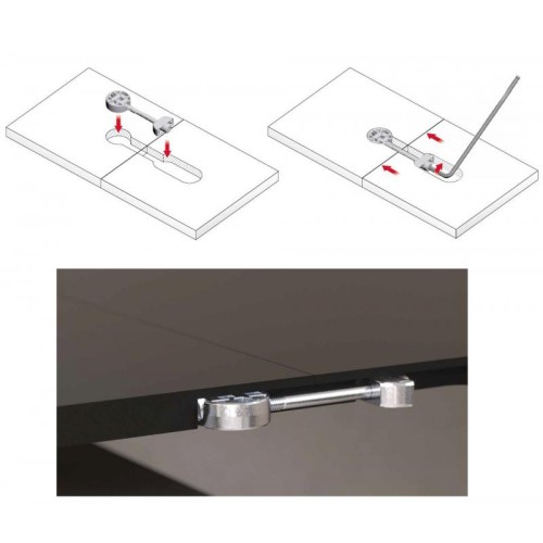 Комплект меблевої стяжки Italiana Ferramenta K TOP D-20 мм, цинк, 2 шт. - 6760