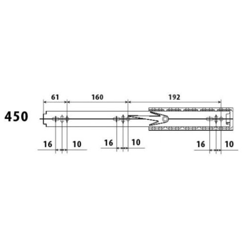 Напрямна телескопічна Linken System STRONG L-450мм - 8640
