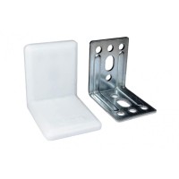 Уголок металлический 48х48 с пластиковой накладкой белый