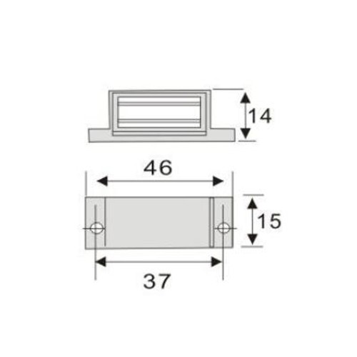 Магніт з планкою у відповідь малий чорний - 13140
